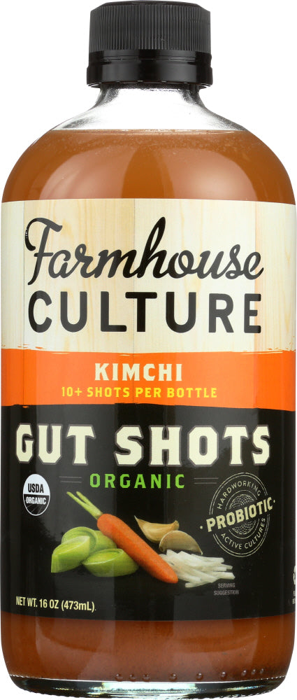 FARMHOUSE CULTURE: Beverage Gut Shots Kimchi, 16 oz