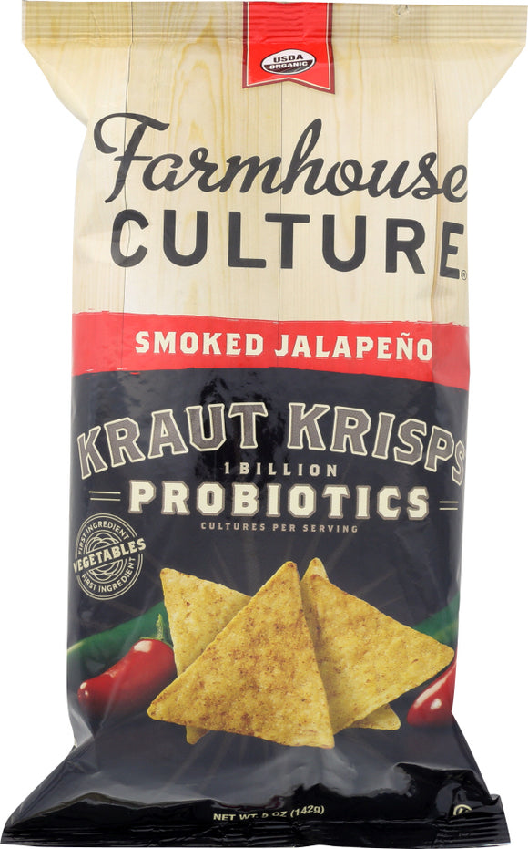 FARMHOUSE CULTURE: Smoked Jalapeno Kraut Krisps Organic, 5 oz