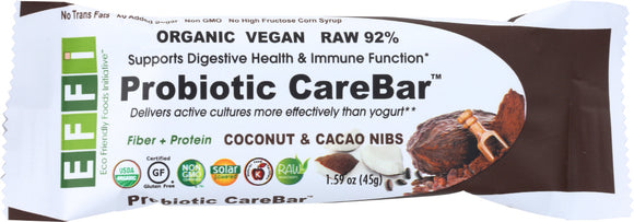 EFFI: Probiotic Care Bar Coconut & Cacao Nibs, 45 gm