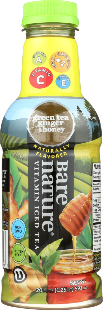 BARE NATURE: Vitamin Iced Tea Green Tea Ginger & Honey, 20 oz