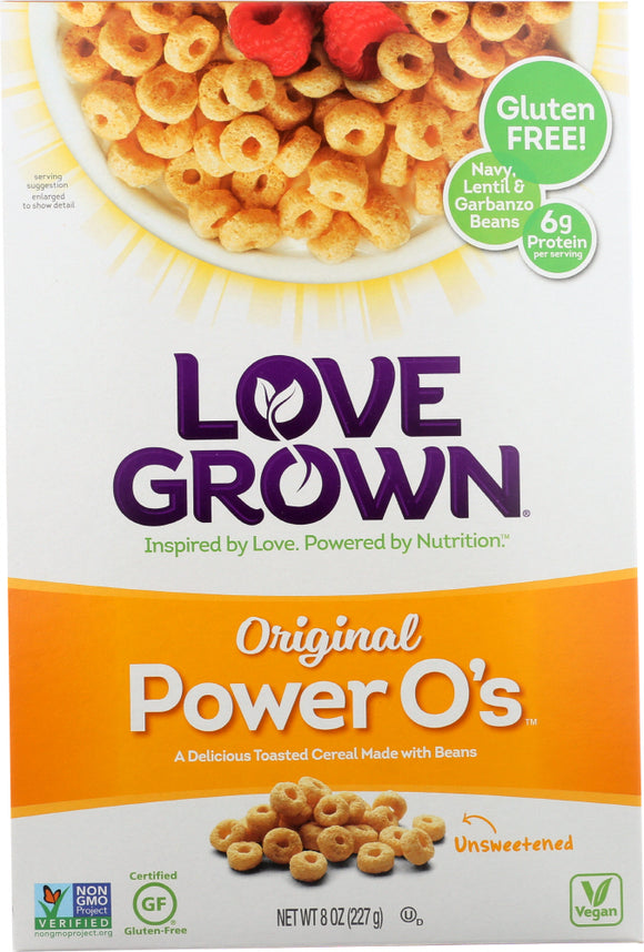 LOVE GROWN: Foods Power O's Cereal Original, 8 oz