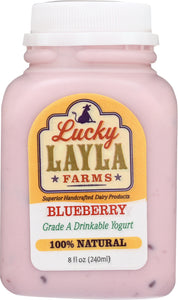 LUCKY LAYLA: Drinkable Blueberry Yogurt, 8 Oz