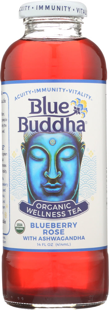 BLUE BUDDHA: Tea Blueberry Rose Organic, 14 oz