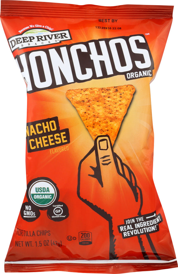 DEEP RIVER: Nacho Cheese Tortilla Chips , 1.5oz