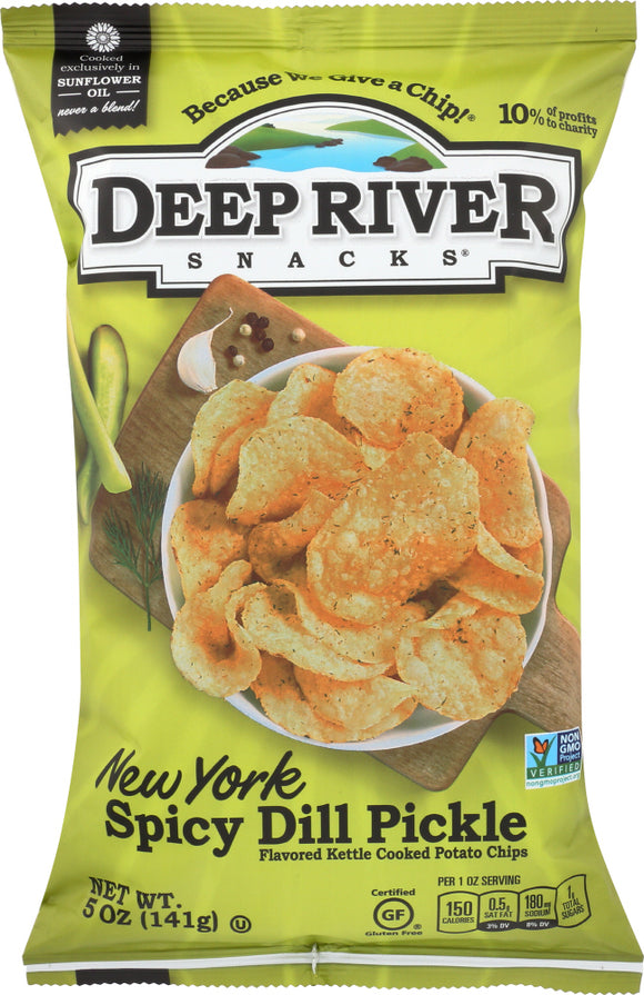 DEEP RIVER: Spicy Pickle Kettle Chips, 5oz