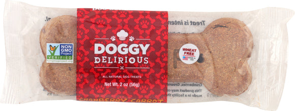 DOGGY DELIRIOUS: Dog Big Bone Cranberry Carrot, 2.04 oz
