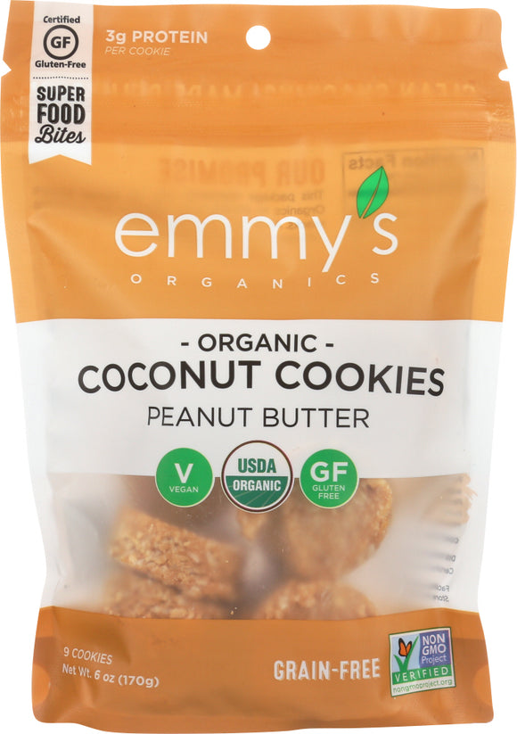 EMMYSORG: Coconut Cookies Peanut Butter, 6 oz