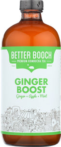 BETTER BOOCH: Ginger Boost Kombucha Tea, 16 oz