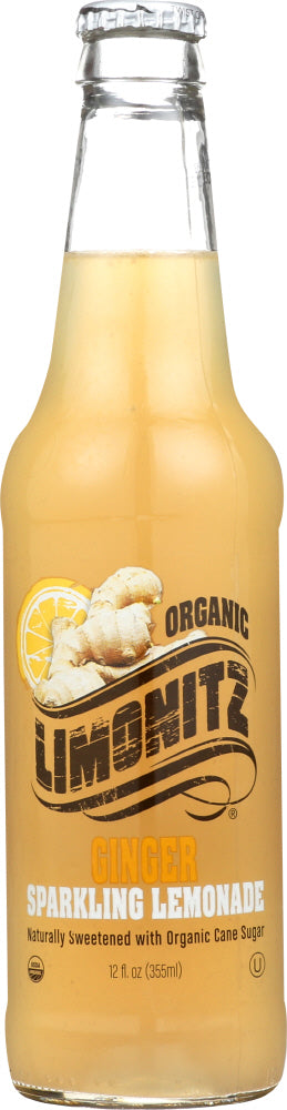 LIMONITZ: Sparkling Lemonade With Ginger Beverage, 12 oz
