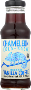 CHAMELEON COLD-BREW: Organic Vanilla Ready to Drink Coffee, 10 oz