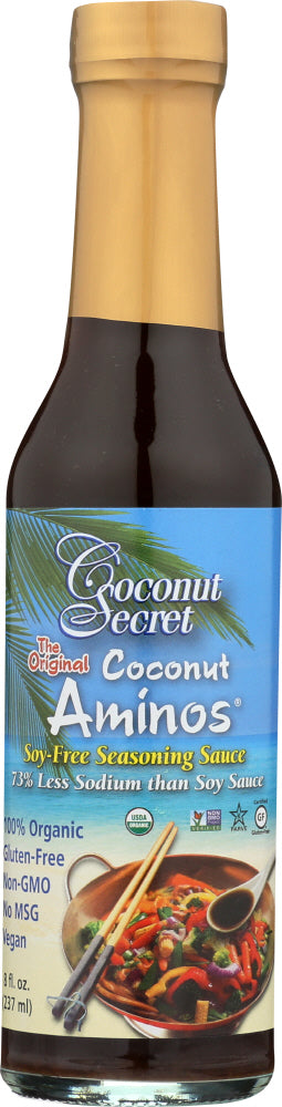 COCONUT SECRET: The Original Coconut Aminos Soy-Free Seasoning Sauce, 8 Oz