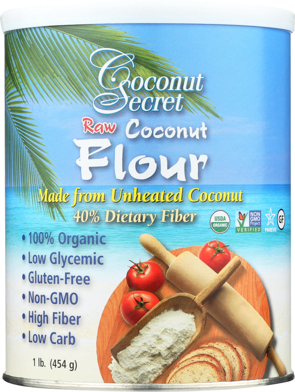 COCONUT SECRET: Organic Raw Coconut Flour Gluten Free, 16 Oz