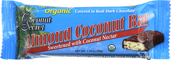 COCONUT SECRET: Organic Bar Gluten Free Almond Coconut, 1.75 oz