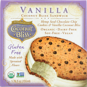 LUNA & LARRYS COCONUT BLISS: Vanilla Coconut Bliss Cookie Sandwich, 5.25 fl oz