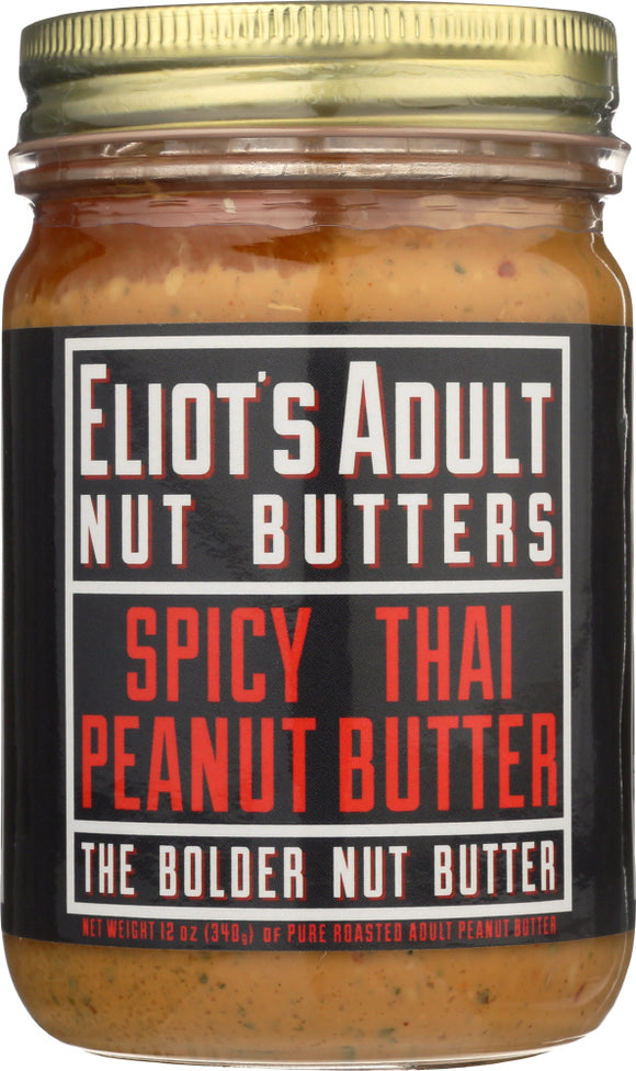 ELIOTS ADULT NUT BUTTERS: Spicy Thai Peanut Butter, 12 oz