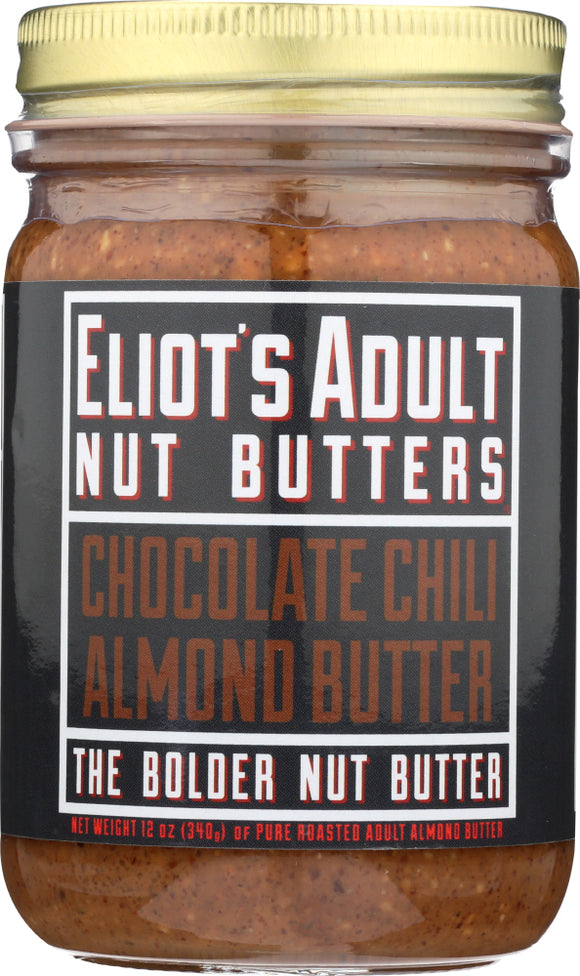 ELIOTS ADULT NUT BUTTERS: Butter Choco Chili Almond, 12 oz