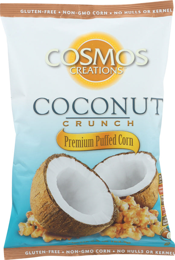 COSMOS CREATIONS: Coconut Crunch Premium Puffed Corn, 6.5 oz