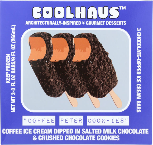 COOLHAUS: Ice Cream 3-Bar Coffee Milk Chocolate, 9 oz