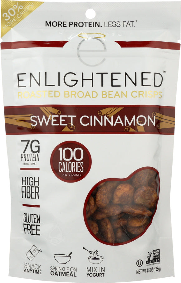 ENLIGHTENED: Bean Crisps Sweet Cinnamon, 4.5 oz