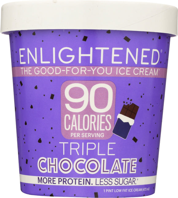 ENLIGHTENED: Ice Cream Pint Triple Chocolate, 16 fl oz