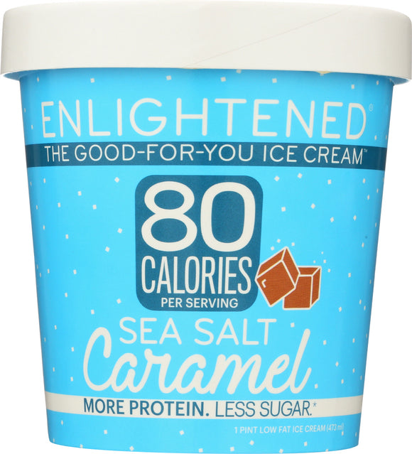 ENLIGHTENED: Ice Cream Pint Sea salt Caramel, 16 fl oz
