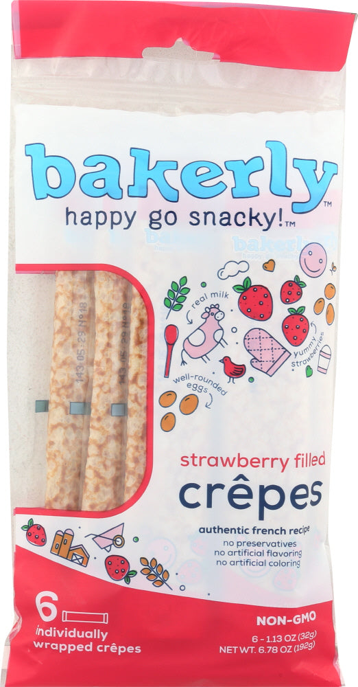 BAKERLY: Crêpes Strawberry Filled, 6 pk