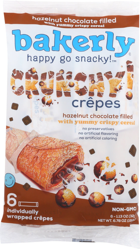 BAKERLY: Crunchy Crêpes Chocolate Filled, 6.78 oz
