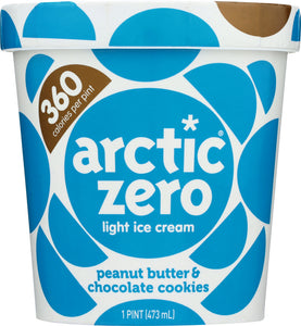 ARCTIC ZERO: Ice Cream Light Peanut Butter Chocolate Cookies, 16 oz