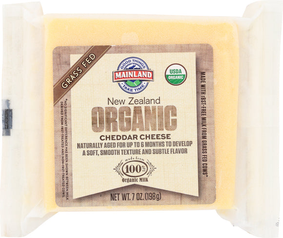 MAINLAND: Organic Cheddar Cheese, 7 oz