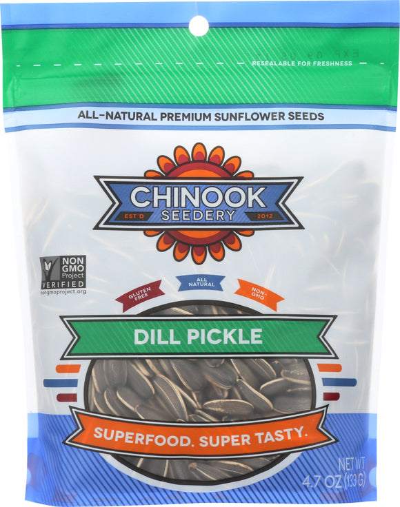 CHINOOK: Seedery Sunflower Seed Shell Dill, 4.7 Oz