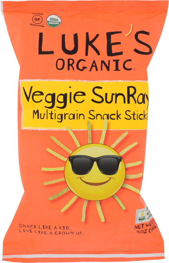 LUKES ORGANIC: Veggie SunRays Multigrain Snack Sticks, 5 oz