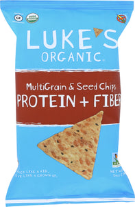 LUKES ORGANIC: Organic Protein + Fiber Multigrain & Seed Chips, 5 oz