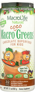 MACROLIFE NATURALS: Macro Coco Greens Kids 32-Day Canister, 7 oz