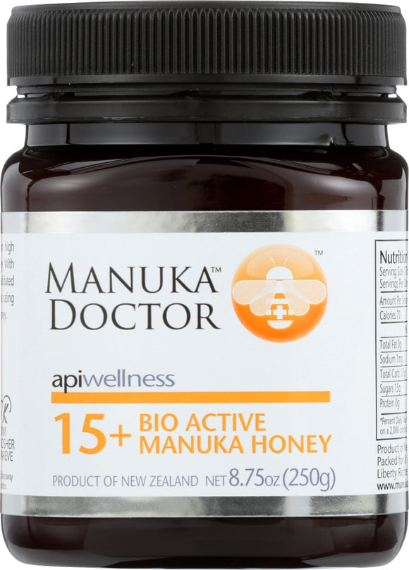 MANUKA DOCTOR: 15+ Bio Active Honey Manuka, 8.75 oz