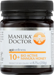 MANUKA DOCTOR: 10+ Bio Active Honey Manuka, 8.75 oz