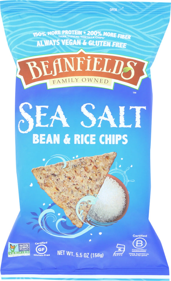 BEANFIELDS: Bean & Rice Chips Sea Salt, 6 Oz