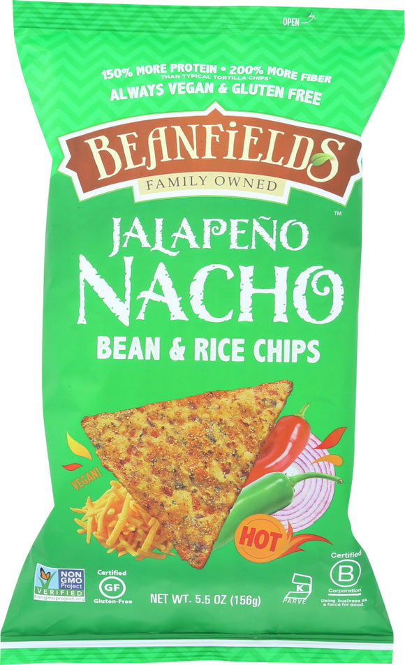 BEANFIELDS: Jalapeño Nacho Bean and Rice Chips 5.5 Oz