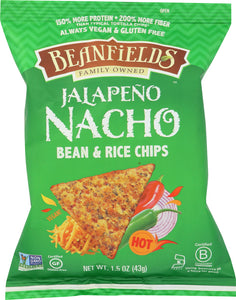 BEANFIELDS: Jalapeño Nacho Bean and Rice Chips 1.5 Oz