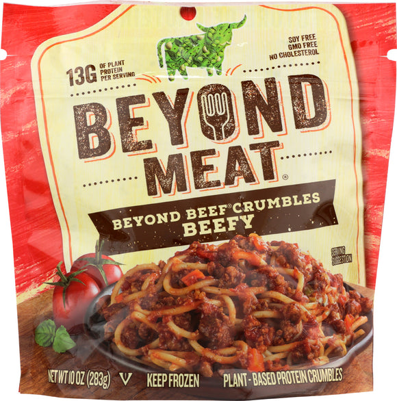 BEYOND MEAT: Meatless Beef Crumbles Beefy, 10 oz