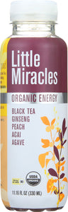 LITTLE MIRACLES: Organic Energy Drink Black Tea & Ginseng, 11.16 Oz