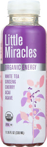 LITTLE MIRACLES: Organic Energy Drink White Tea & Ginseng, 11.16 Oz