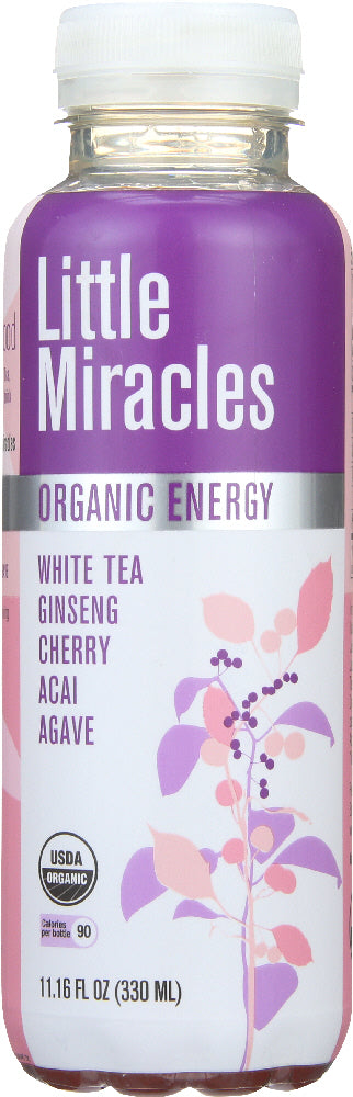 LITTLE MIRACLES: Organic Energy Drink White Tea & Ginseng, 11.16 Oz