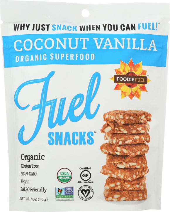 FOODIE FUEL: Fuel Snack Coconut Vanilla Organic, 4 oz