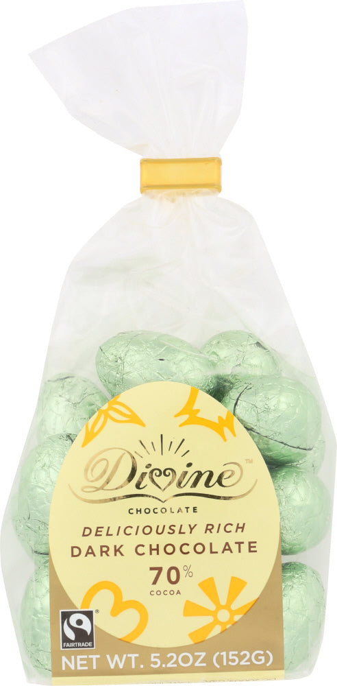 DIVINE CHOCOLATE: Dark Chocolate Eggs Mini, 5.2 oz