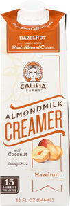 CALIFIA: Hazelnut Almondmilk Coffee Creamer, 32 oz