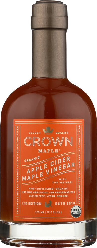CROWN MAPLE: Apple Cider Vinegar Maple Organic, 12.7 oz