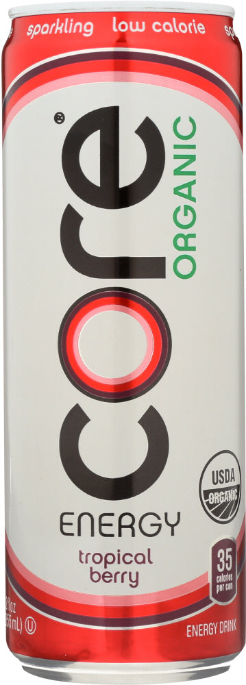CORE ORGANIC: Energy Drink Tropical Berry, 12 oz