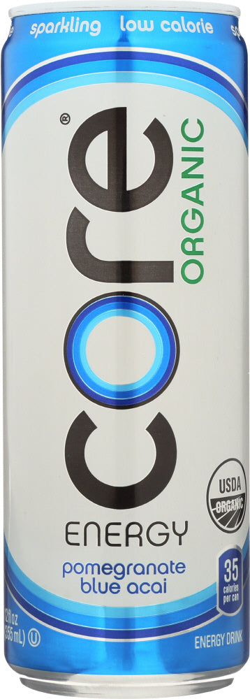 CORE ORGANIC: Energy Drink Pomegranate Blue Acai, 12 oz