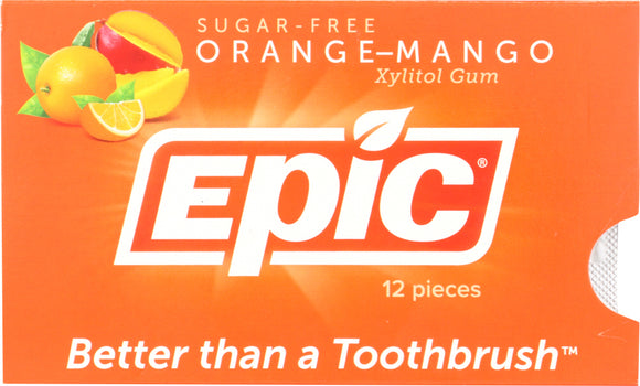 EPIC DENTAL: Orange Mango Xylitol Gum, 12 pc