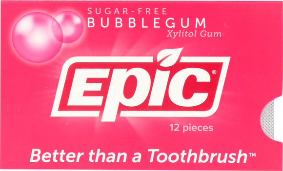 EPIC DENTAL: Xylitol Bubble Gum, 12 pc